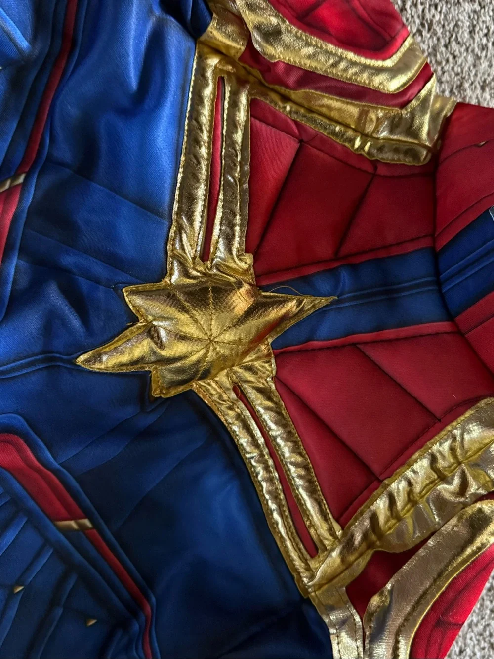 Captain Marvel Kids Superhero Costume - Blue & Red - Picture 3 of 13